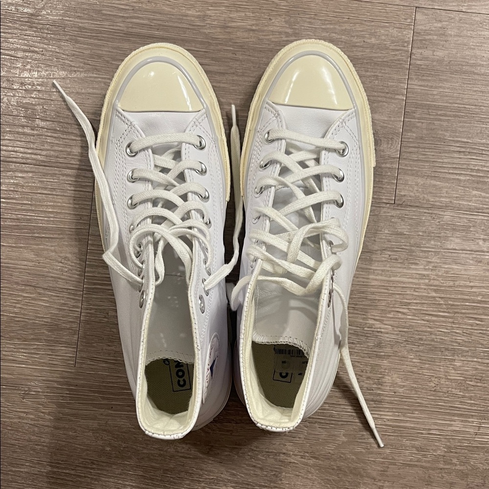 Converse Cream High-Top Sneakers